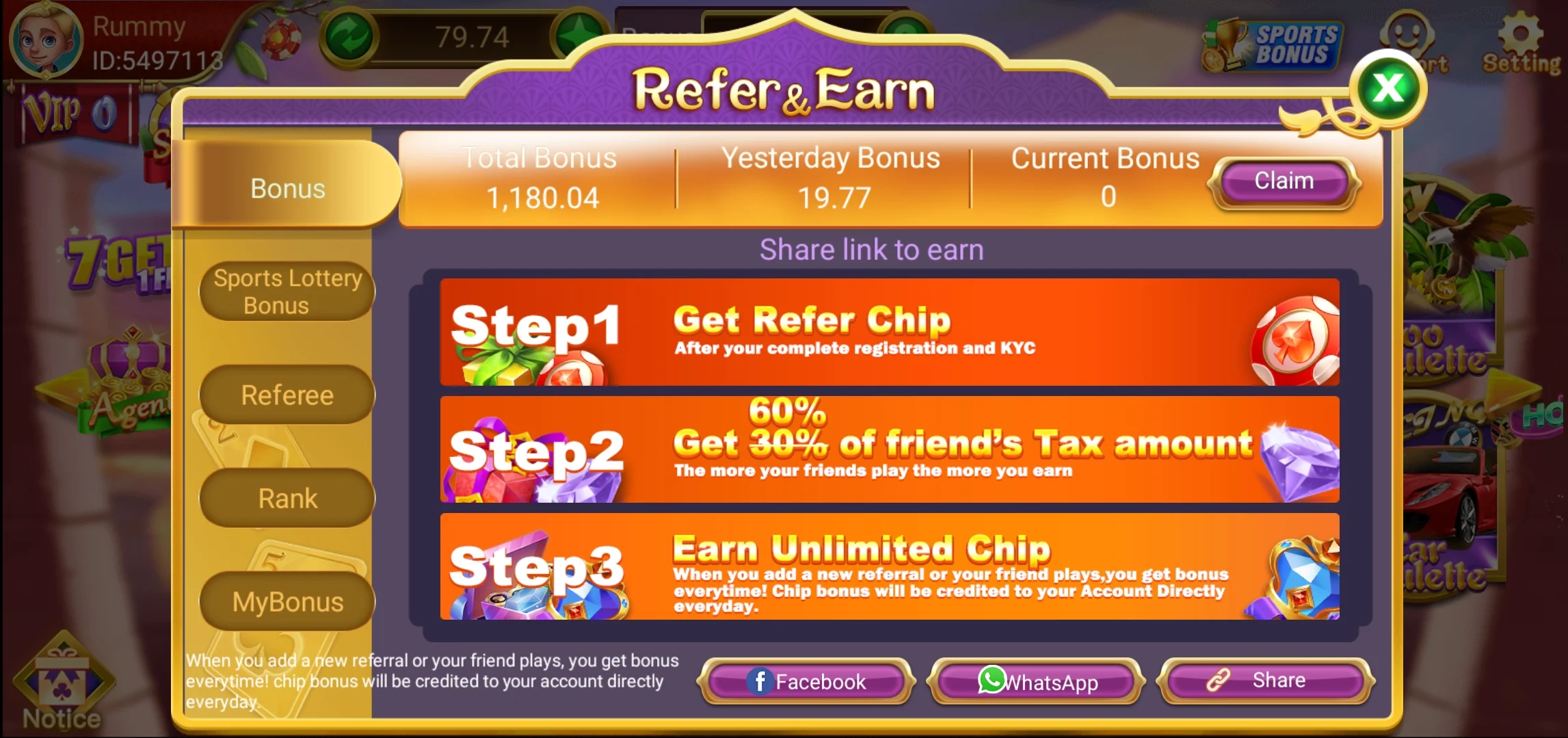 Rummy Go Refer Earn