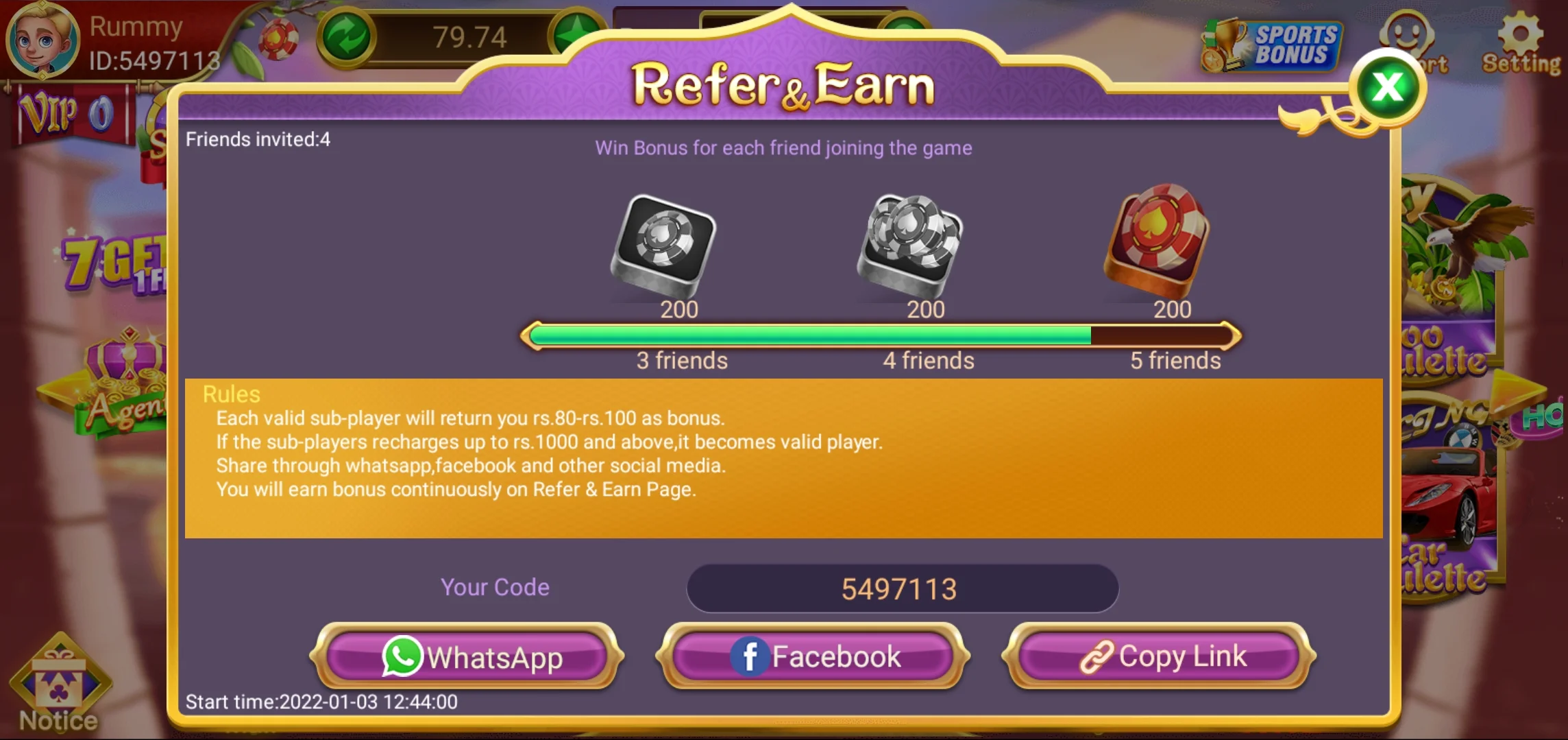 Rummy Go Refer Earn