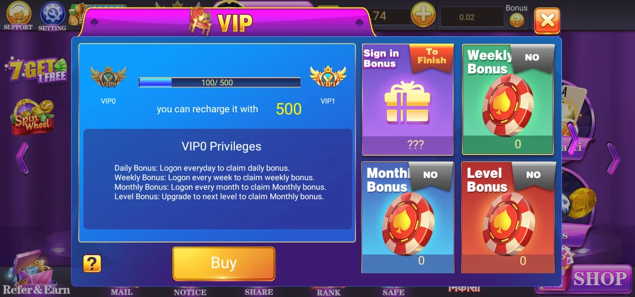 Teen Patti Club Bonus